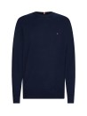 Blue Crewneck Sweater with Mini Logo