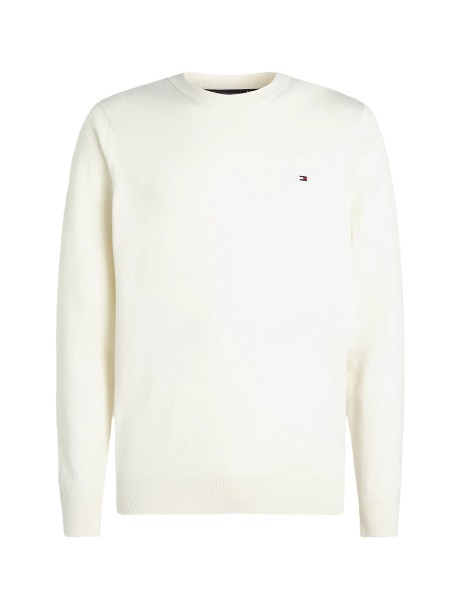 Ivory Crewneck Sweater with Mini Logo