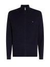 Navy blue cardigan with mini logo