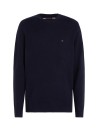 Navy Blue Mini Logo Crewneck Sweater