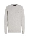 Light Grey Crewneck Sweater with Mini Logo