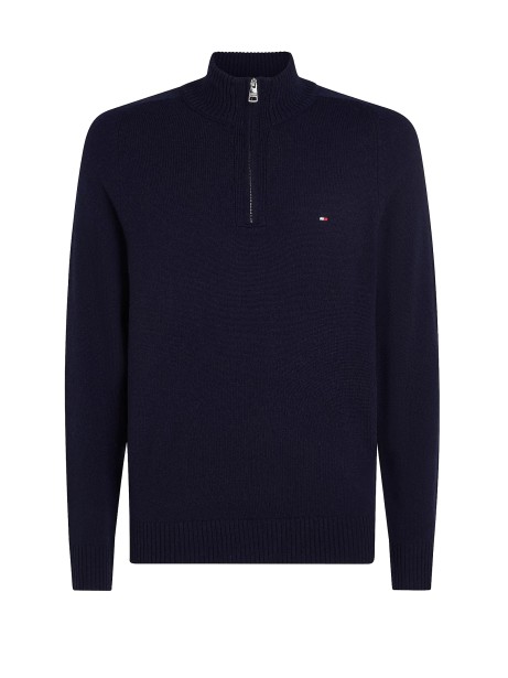 Navy Blue Turtleneck with Mini Logo