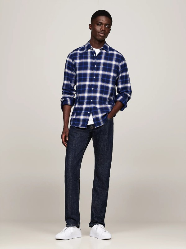 Camicia a quadri blu