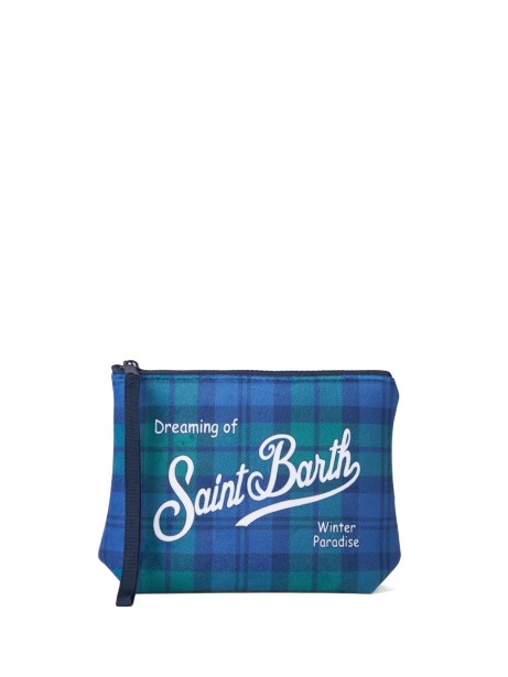 Aline tartan bluette clutch<BR/>