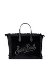 Colette Handbag in Black Velvet with Rhinestone Logo