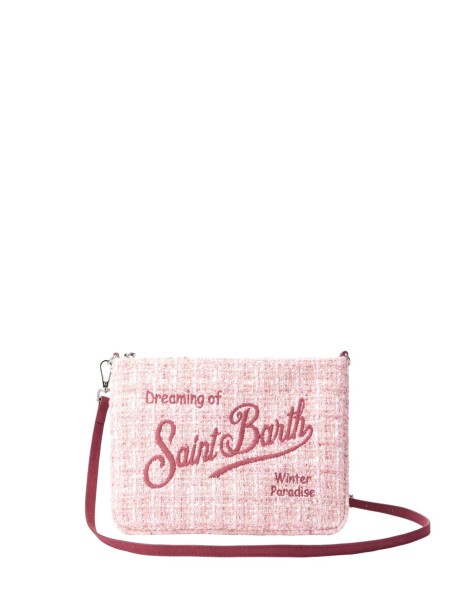 Borsa Parisienne in tweed rosa con tracolla