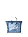 Borsa a mano Mini Vanity in ciniglia azzurra