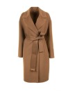 Cappotto donna tabacco con cintura