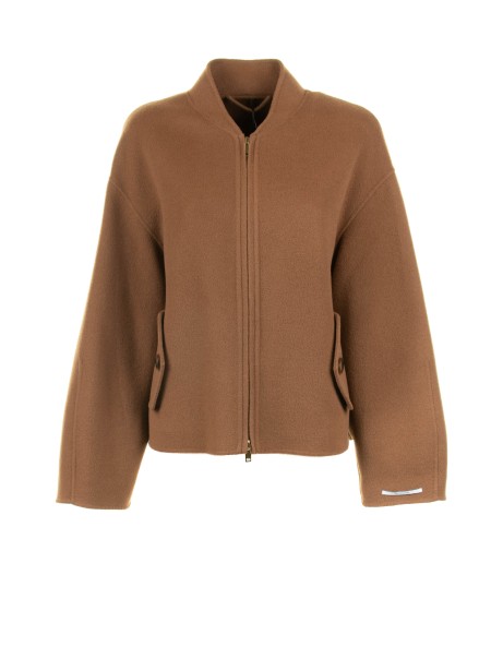 Women's tobacco zip jacket