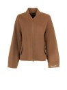 Women's tobacco zip jacket