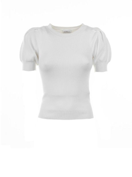 White Puff Sleeve T-Shirt