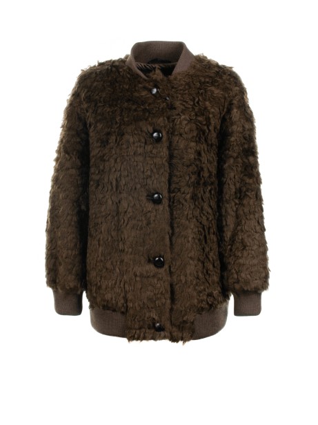 Bomber in brown teddy