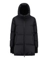 Women's Quilted Down Jacket Black with Hood