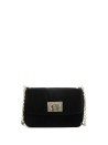 S 1927 Black Leather Shoulder Bag