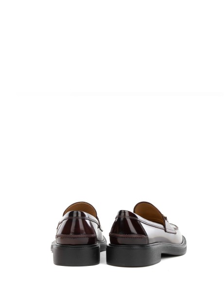 Leather Moccasin with Logo