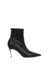 Black Stretch Nappa Ankle Boot