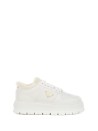 Sneaker in pelle con pelliccia