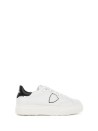 Sneaker Temple white kids in leather