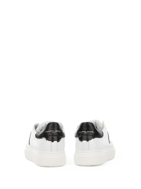 Sneaker Temple bianca kids in pelle