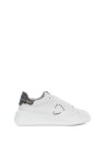 Sneaker Tres Temple low bianca donna con tallone a contrasto