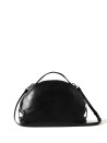 Medium Black Leather Bauletto Bag with Shoulder Strap