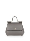 Sicily Handbag Grey Leather