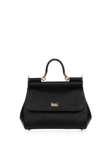 Sicily black leather handbag