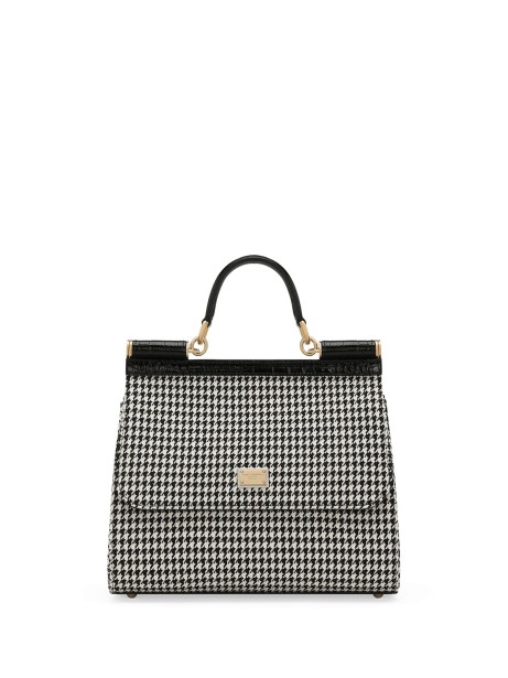 Sicily large houndstooth handbag