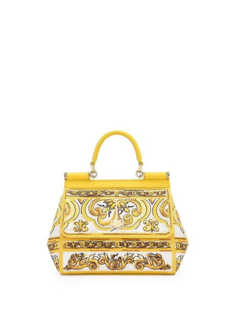 Sicily Medium Handbag White Yellow