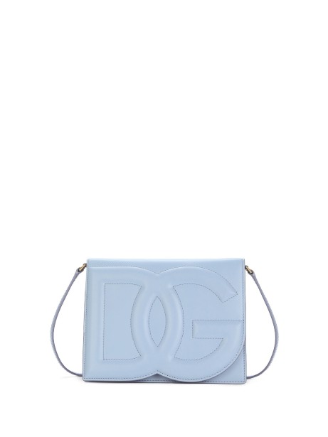 Logo Shoulder Bag Sugar Paper Leather