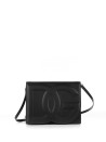 Black Logo Leather Shoulder Bag