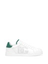 Portofino Sneakers in White Green Calfskin