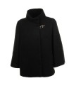 Women's Black Cape with Collar