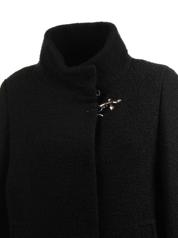 Cappa donna nero con colletto