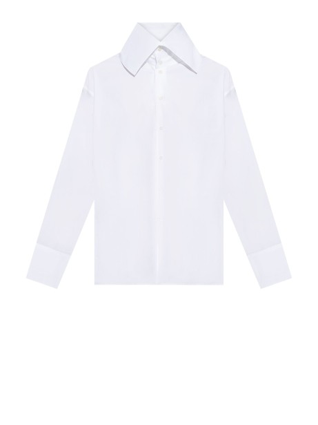 Women's shirt optical white poplin