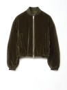 Giubbino bomber marrone con zip