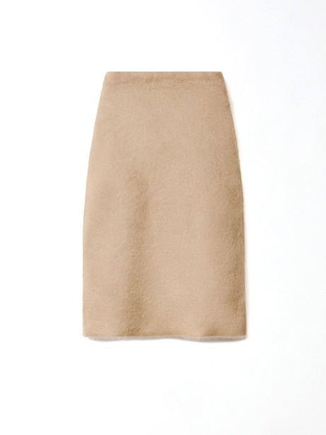 Camel Midi Skirt