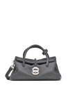 Alma Centauro grey leather bag with shoulder strap