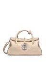 Alma Centauro alabaster white leather bag with shoulder strap