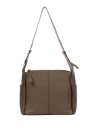 Brown Hammered Leather Shoulder Bag