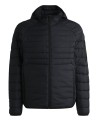 Navy Blue Zip Up Hooded Padded Jacket