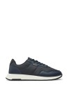 Sneaker uomo blu e suola a contrasto