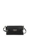 Black Faux Leather Shoulder Bag