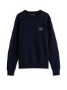 Felpa girocollo blu navy con logo