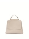 Sveva S clay leather bag with shoulder strap