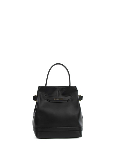 Becky shoulder bucket bag in nappa with shoulder strap