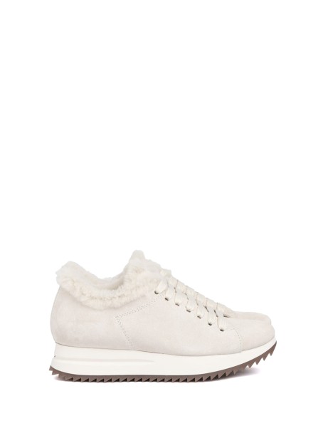 Orinda Sneaker in suede and sheepskin lining