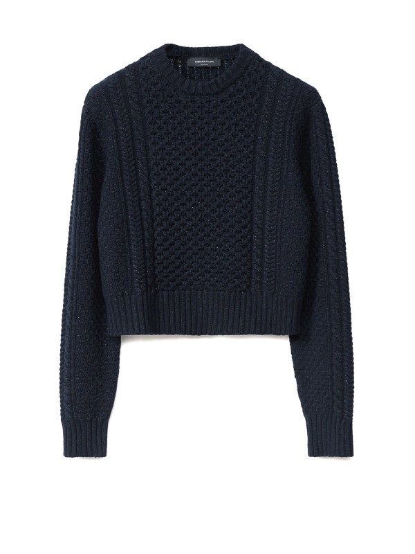 Blue Lurex Crewneck Sweater Blue Lurex Crewneck Sweater