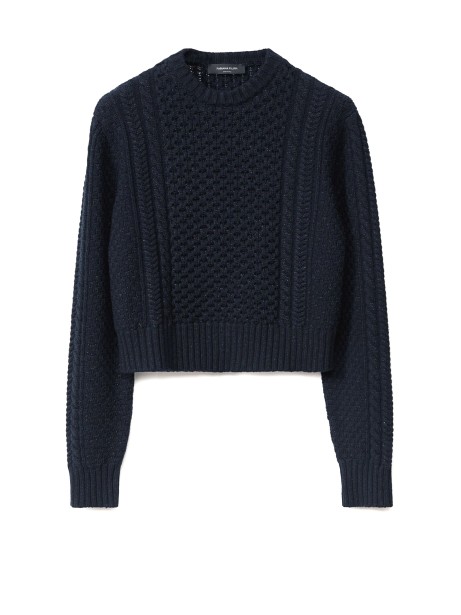 Blue Lurex Crewneck Sweater Blue Lurex Crewneck Sweater