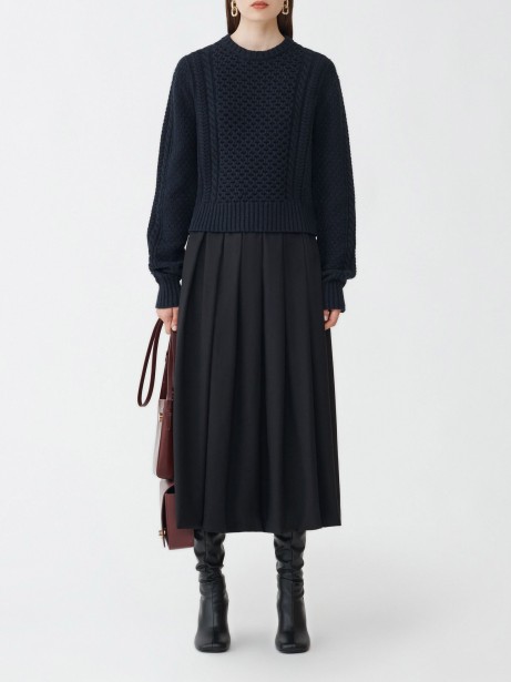 Blue Lurex Crewneck Sweater 2